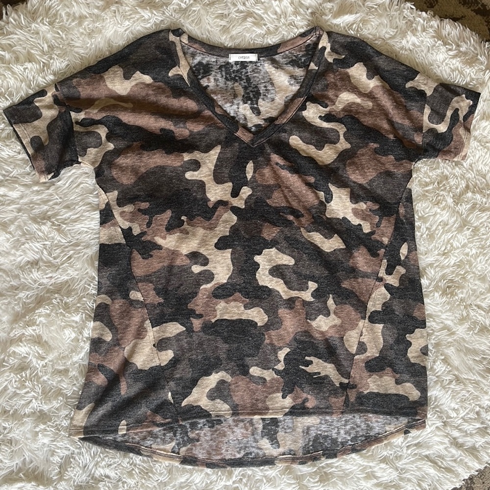 Cherish Camo Top